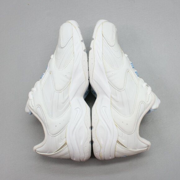 Nike Ladies 7 Air Monarch IV White Light Blue Running Tennis Gym Shoes Sneakers - Picture 12 of 12